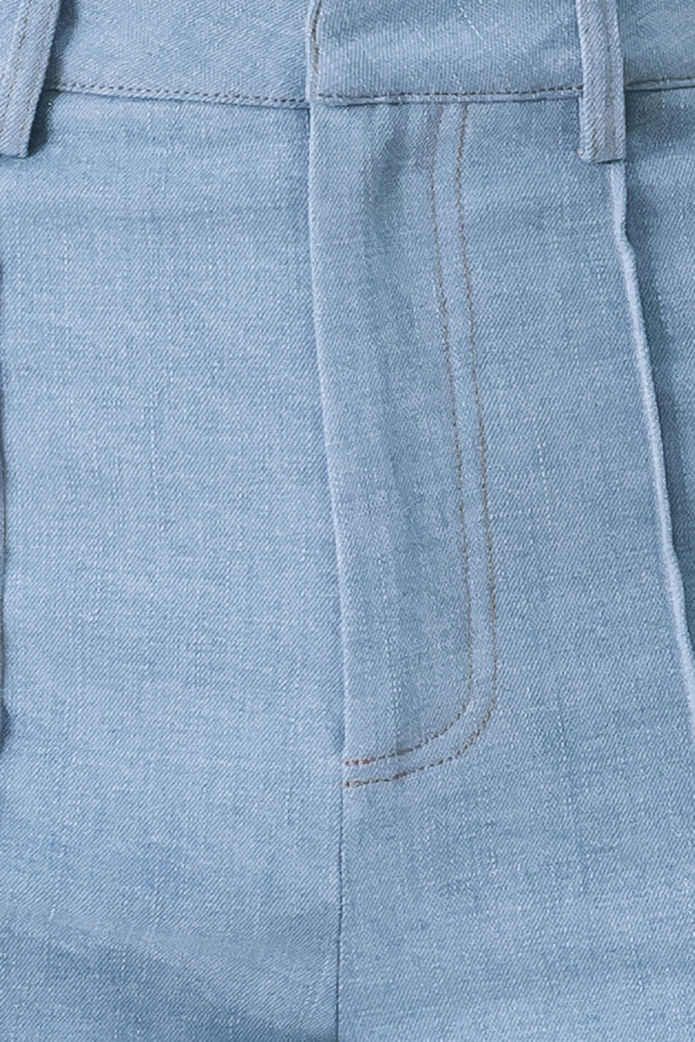 Close up of light blue pants with front closure | FREEMARKET | Flying Tomato