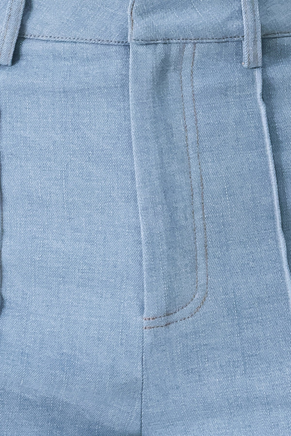 Close up of light blue pants with front closure | FREEMARKET | Flying Tomato