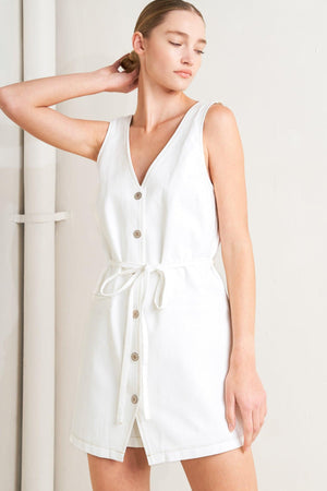 EFFORTLESS ATTRACTION WOVEN ROMPER.