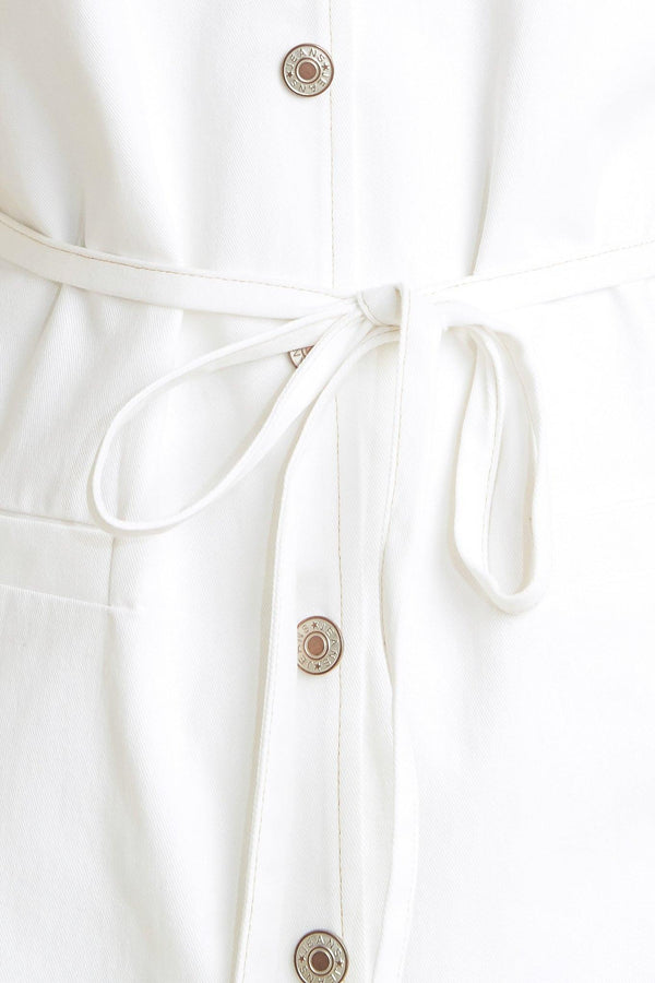 EFFORTLESS ATTRACTION WOVEN ROMPER.