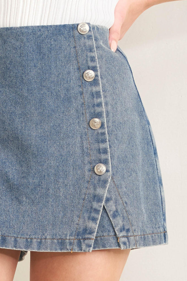 SANTA MONICA DENIM SKORT.