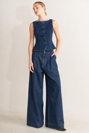 OCEAN DRIVE WIDE DENIM PANTS.