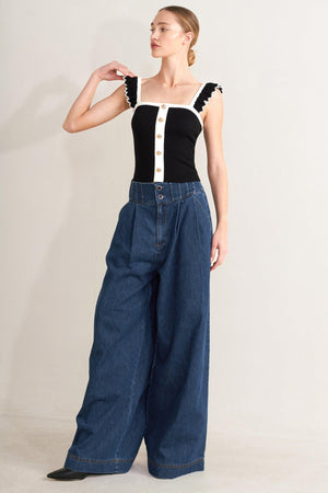 OCEAN DRIVE WIDE DENIM PANTS.