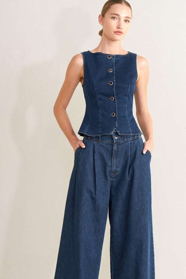 OCEAN DRIVE WIDE DENIM PANTS.