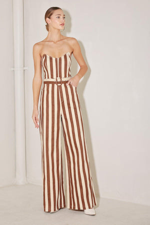 GOLDEN STRIPE ERA WOVEN JUMPSUIT.