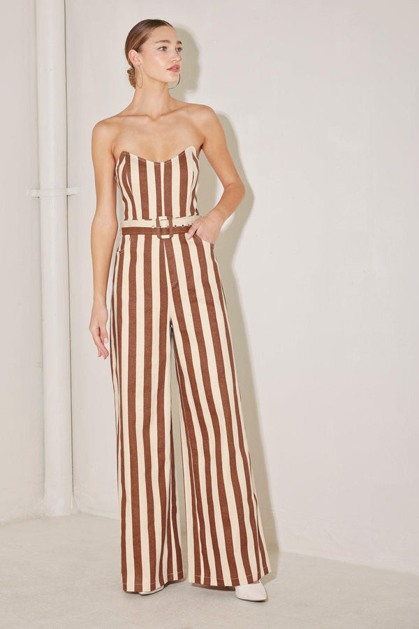 GOLDEN STRIPE ERA WOVEN JUMPSUIT.