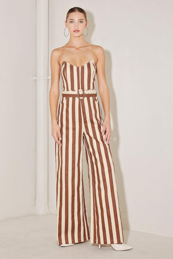 GOLDEN STRIPE ERA WOVEN JUMPSUIT.