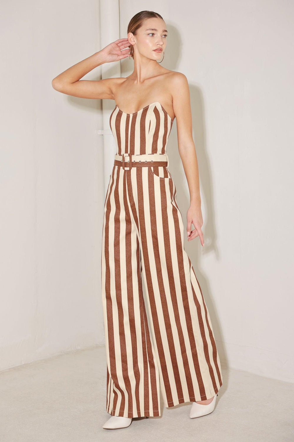 GOLDEN STRIPE ERA WOVEN JUMPSUIT.