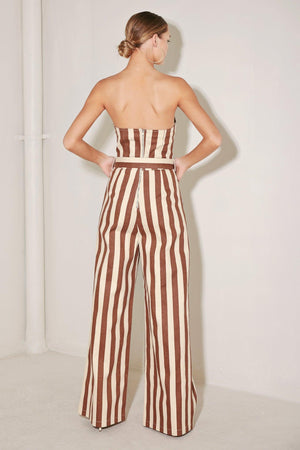 GOLDEN STRIPE ERA WOVEN JUMPSUIT.