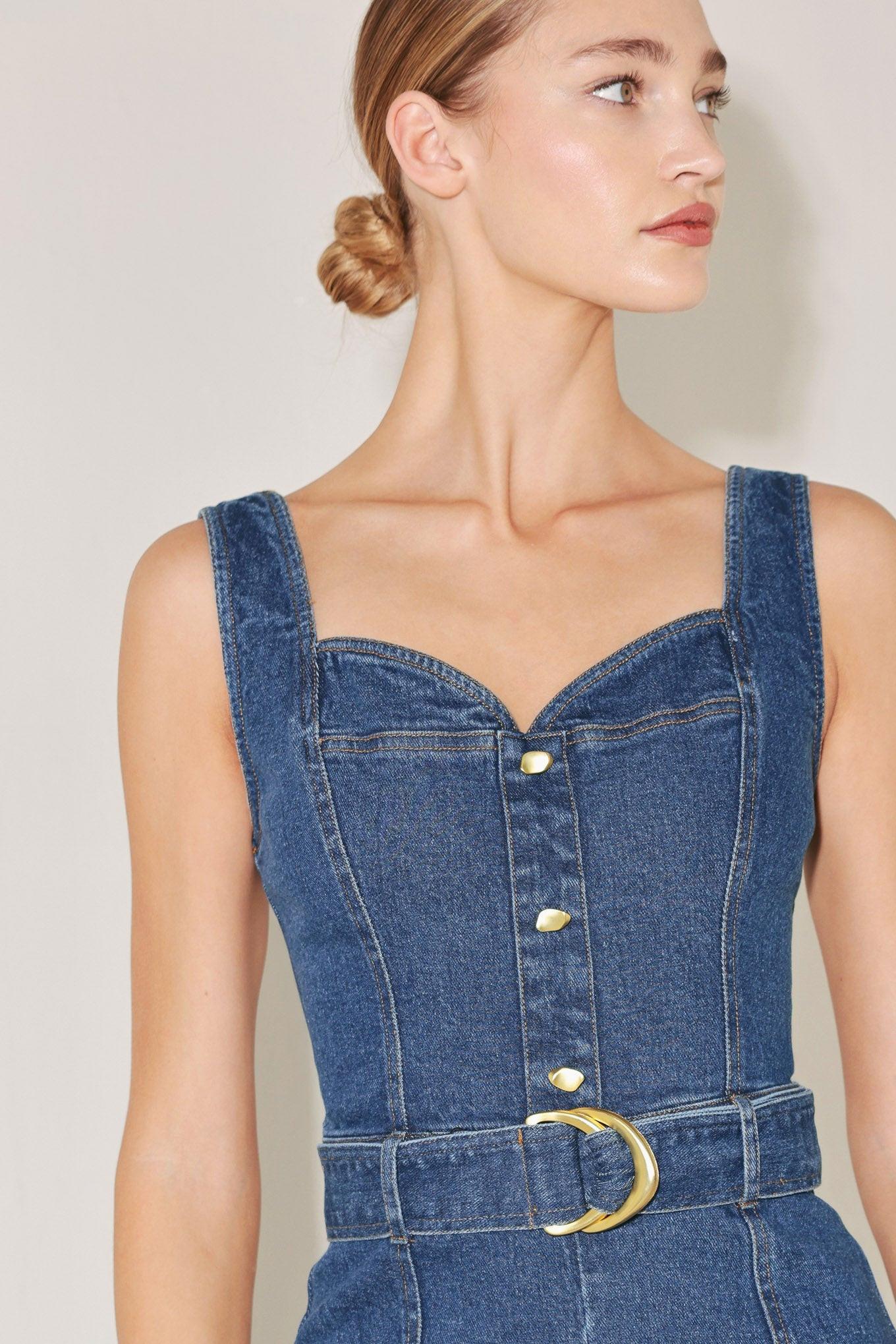 WESTSIDE GLAM DENIM JUMPSUIT l FLYING TOMATO – Flying Tomato
