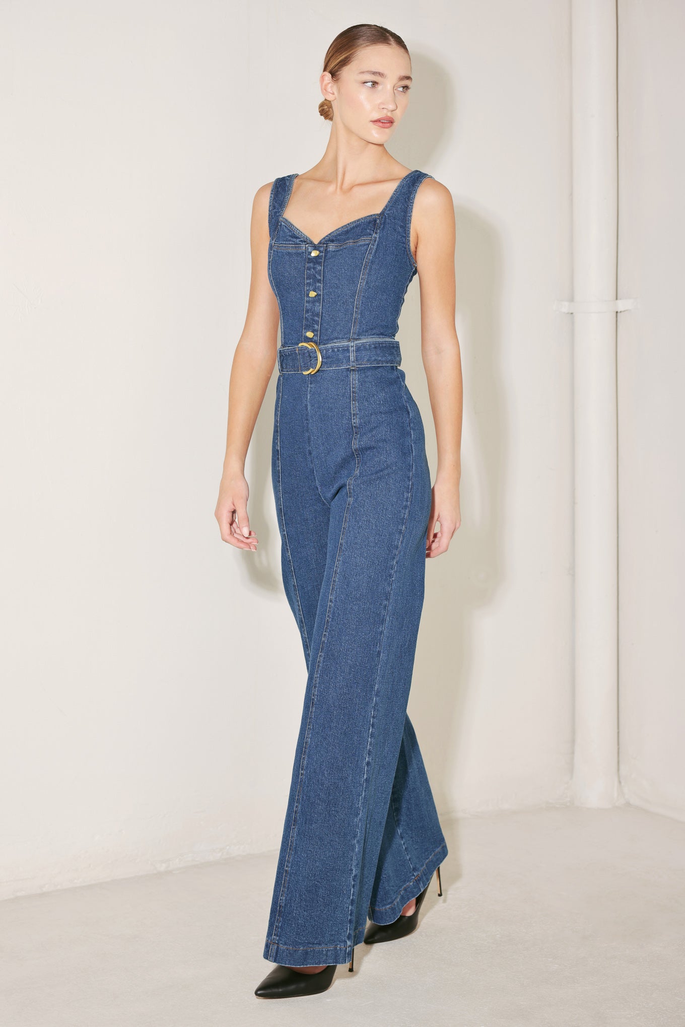 WESTSIDE GLAM DENIM JUMPSUIT