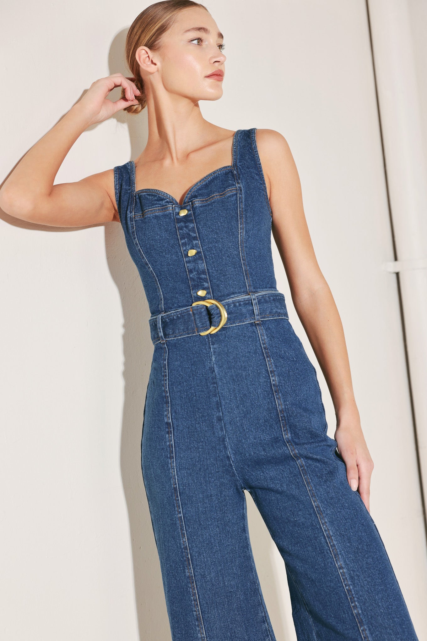 WESTSIDE GLAM DENIM JUMPSUIT