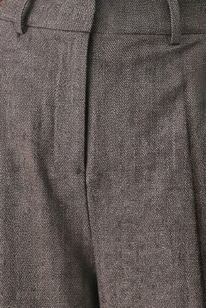 COCOA STRUCTURE BROWN WIDE-LEG PANTS