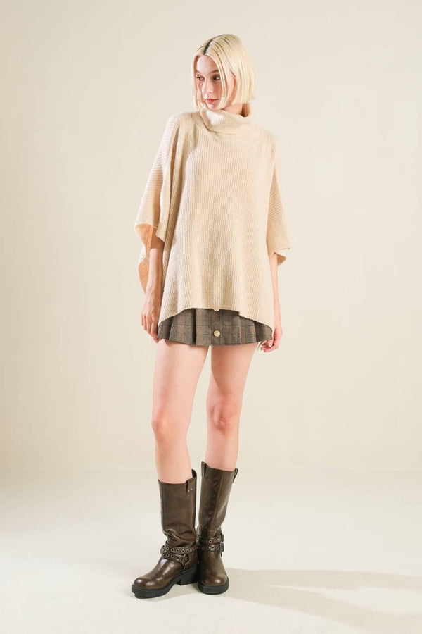 THE ONLY REASON SWEATER KNIT PONCHO.