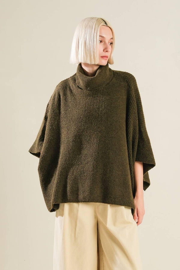 THE ONLY REASON SWEATER KNIT PONCHO.