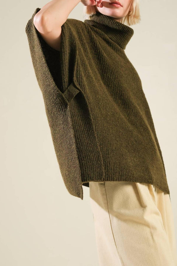 THE ONLY REASON SWEATER KNIT PONCHO.