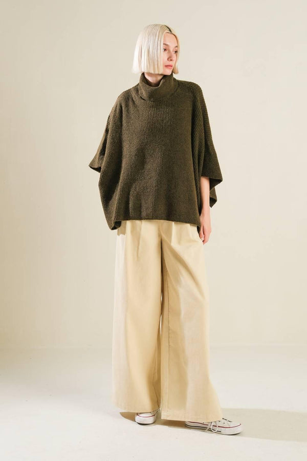 THE ONLY REASON SWEATER KNIT PONCHO.