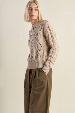 LITTLE BIT IN LOVE SWEATER KNIT TOP.