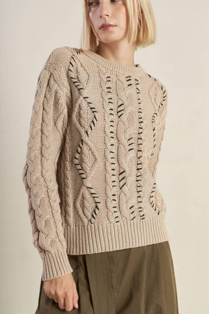 LITTLE BIT IN LOVE SWEATER KNIT TOP.