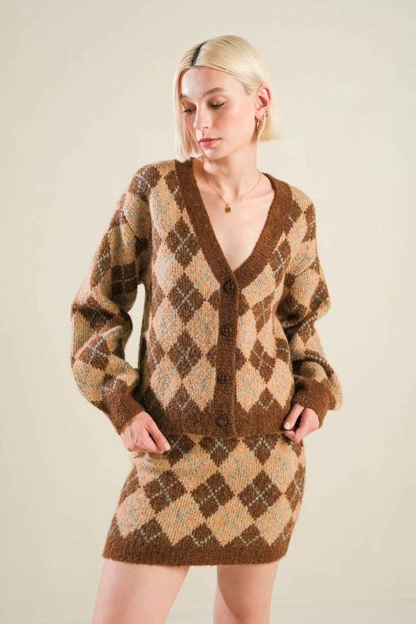 CHAMPAGNE COAST SWEATER CARDIGAN.