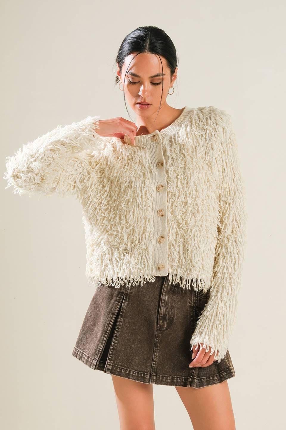 LIVE IN THE NOW SWEATER CARDIGAN.
