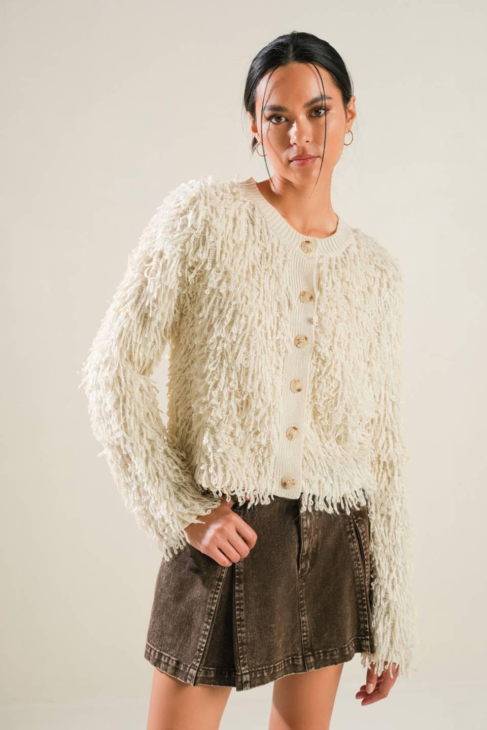 LIVE IN THE NOW SWEATER CARDIGAN.