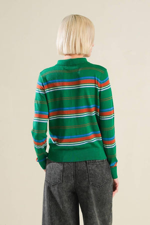 CALL IT FATE SWEATER POLO TOP.