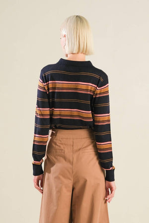 CALL IT FATE SWEATER POLO TOP.