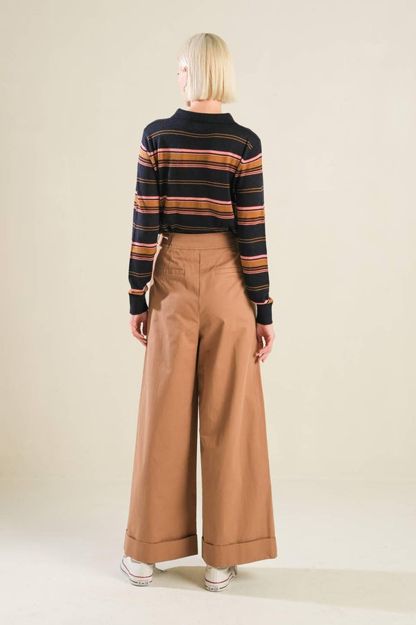 CALL IT FATE SWEATER POLO TOP.