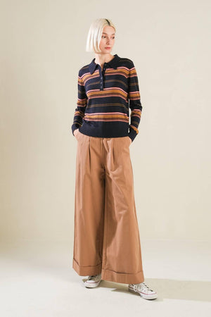 CALL IT FATE SWEATER POLO TOP.