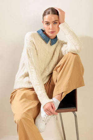 TOTALLY SMITTEN PULLOVER SWEATER TOP.