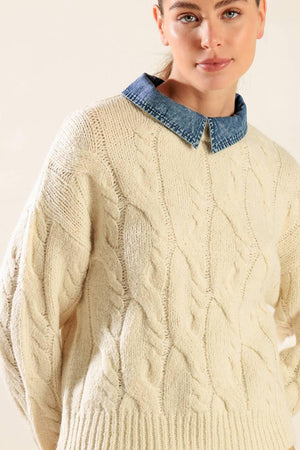 TOTALLY SMITTEN PULLOVER SWEATER TOP.