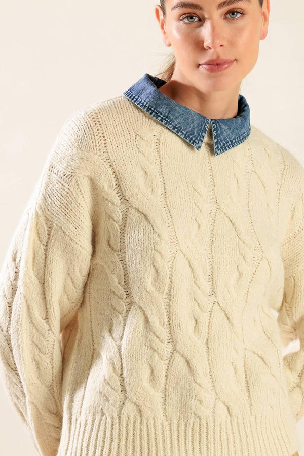 TOTALLY SMITTEN PULLOVER SWEATER TOP.