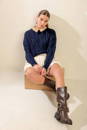 TOTALLY SMITTEN PULLOVER SWEATER TOP.