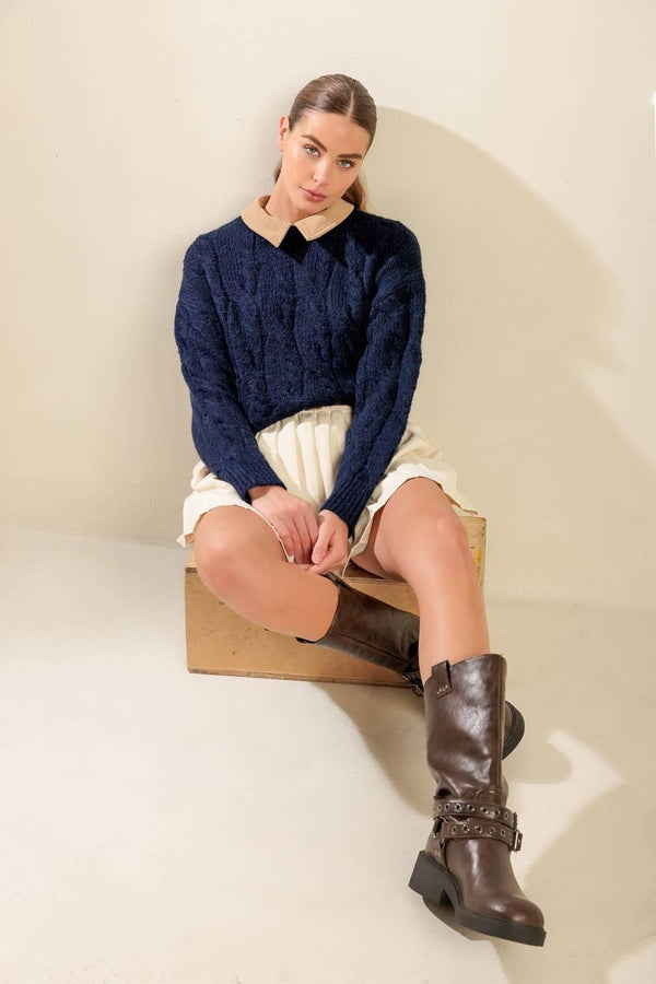 TOTALLY SMITTEN PULLOVER SWEATER TOP.