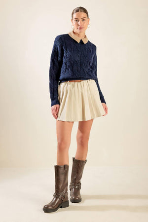 TOTALLY SMITTEN PULLOVER SWEATER TOP.
