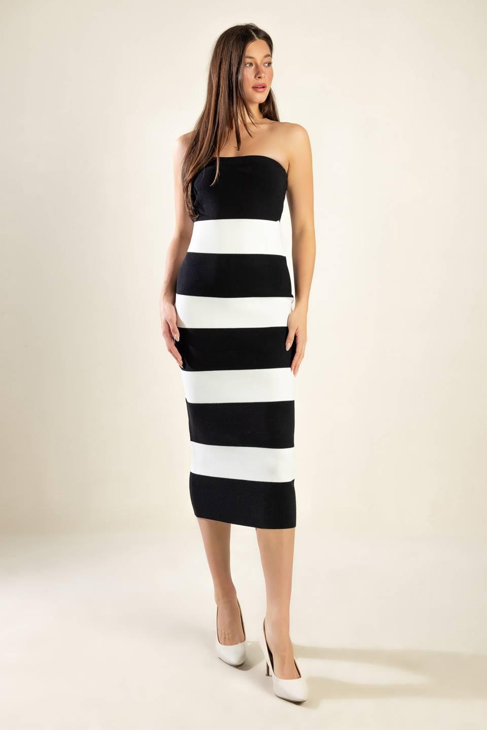ROMANTIC AFTERNOON SWEATER MIDI TUBE DRESS.