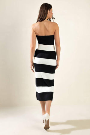 ROMANTIC AFTERNOON SWEATER MIDI TUBE DRESS.