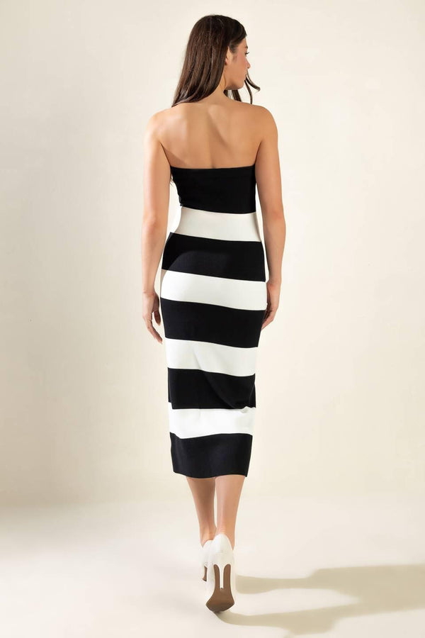 ROMANTIC AFTERNOON SWEATER MIDI TUBE DRESS.
