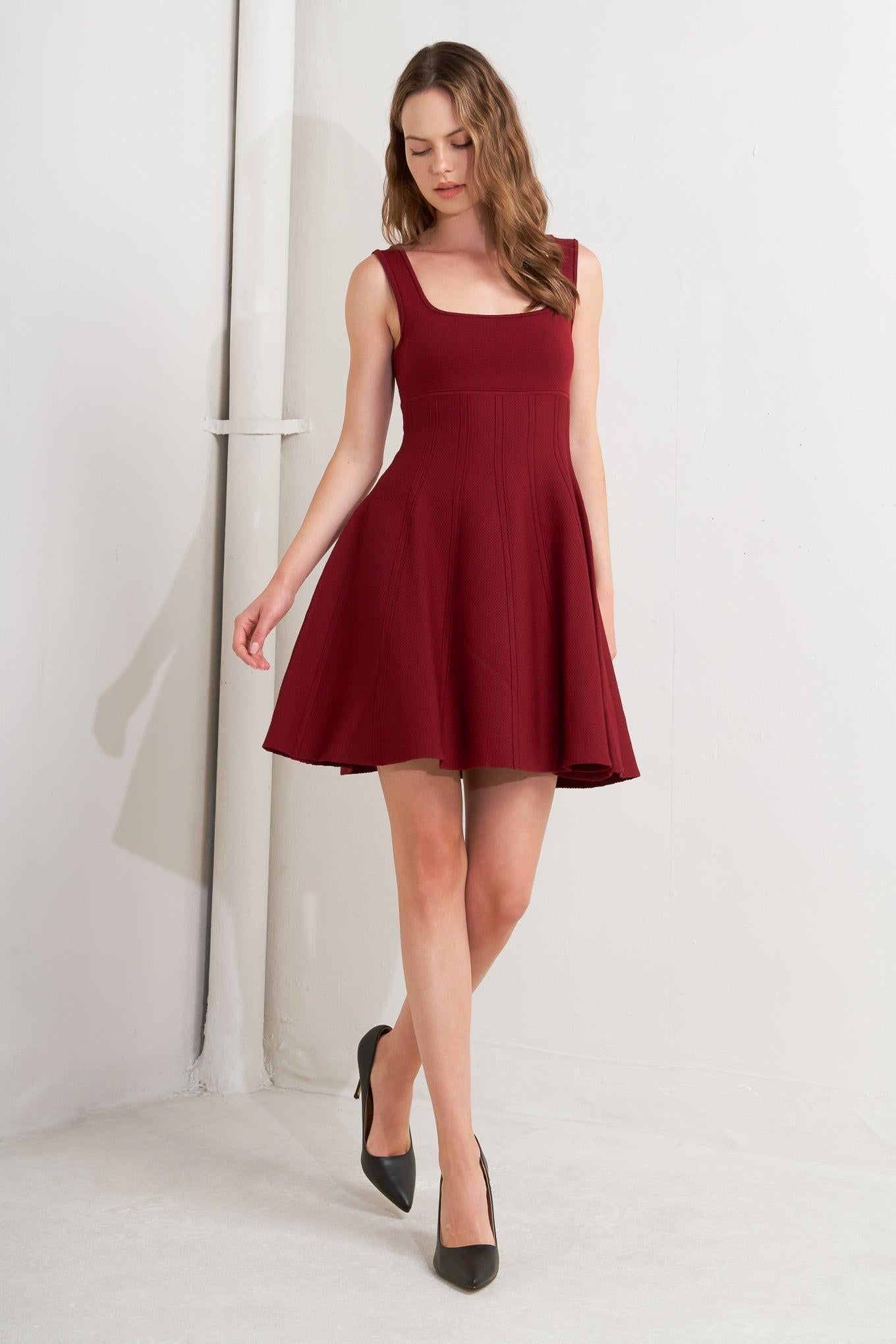 SKATER IN WINE SWEATER MINI DRESS l FREEMARKET SKATER IN WINE SWEATER MINI DRESS l FREEMARKET
