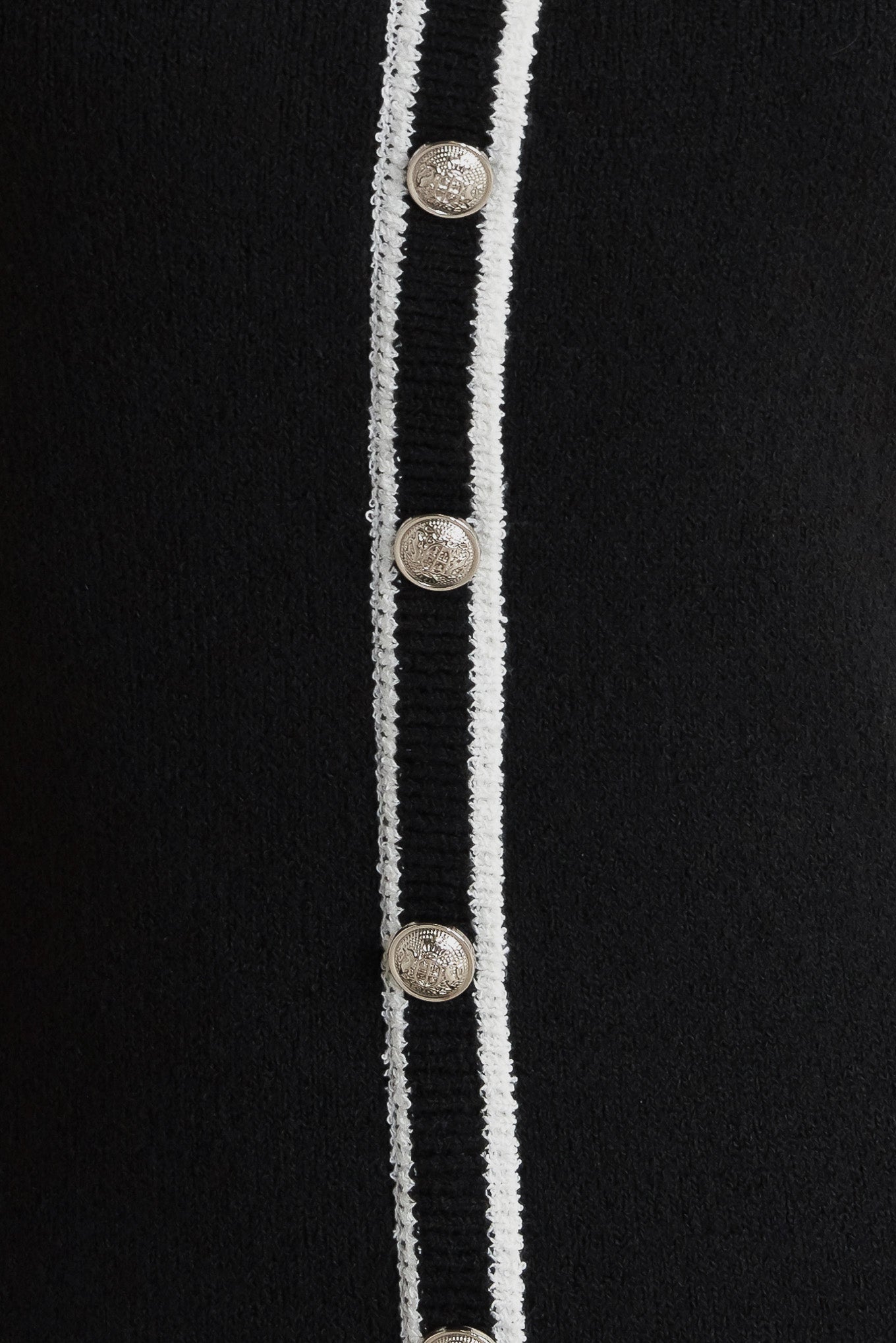 A sweater knit midi dress featuring square neckline, short sleeve and front button detail
