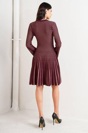 VERTICAL GRACE SWEATER MINI DRESS.