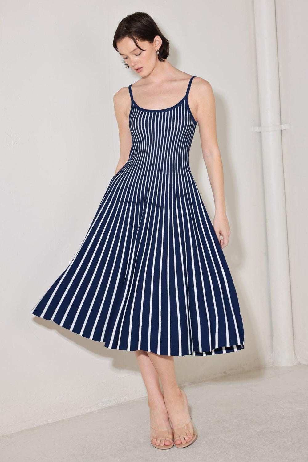 BOARDWALK BEAUTY SWEATER MIDI DRESS.