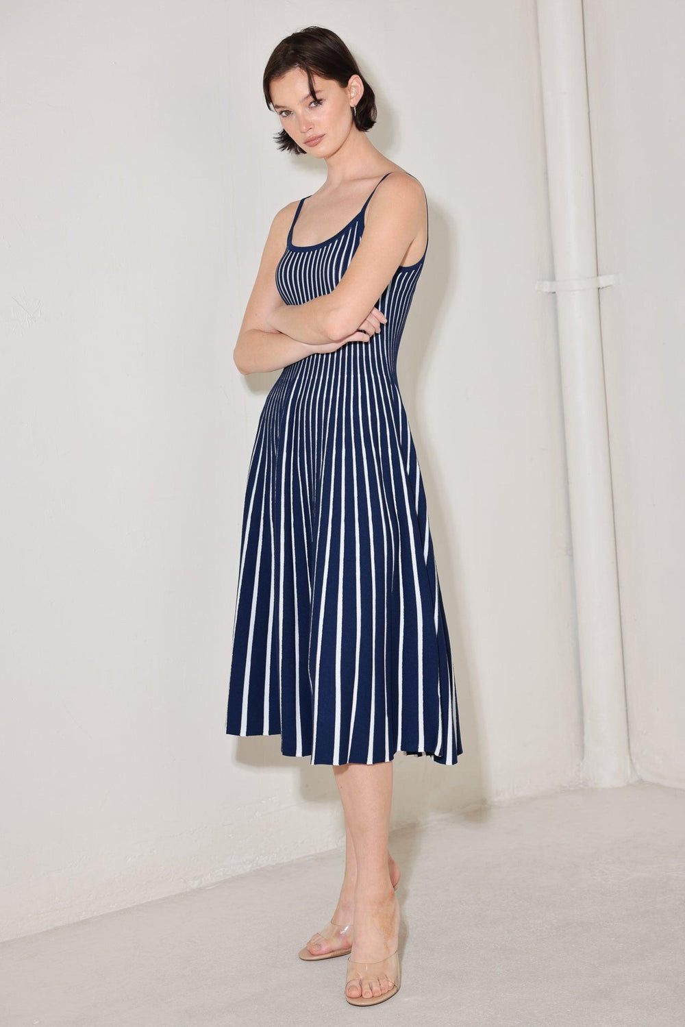 BOARDWALK BEAUTY SWEATER MIDI DRESS.