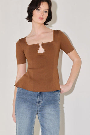 GOLDEN GLOW MOMENT SWEATER TOP.