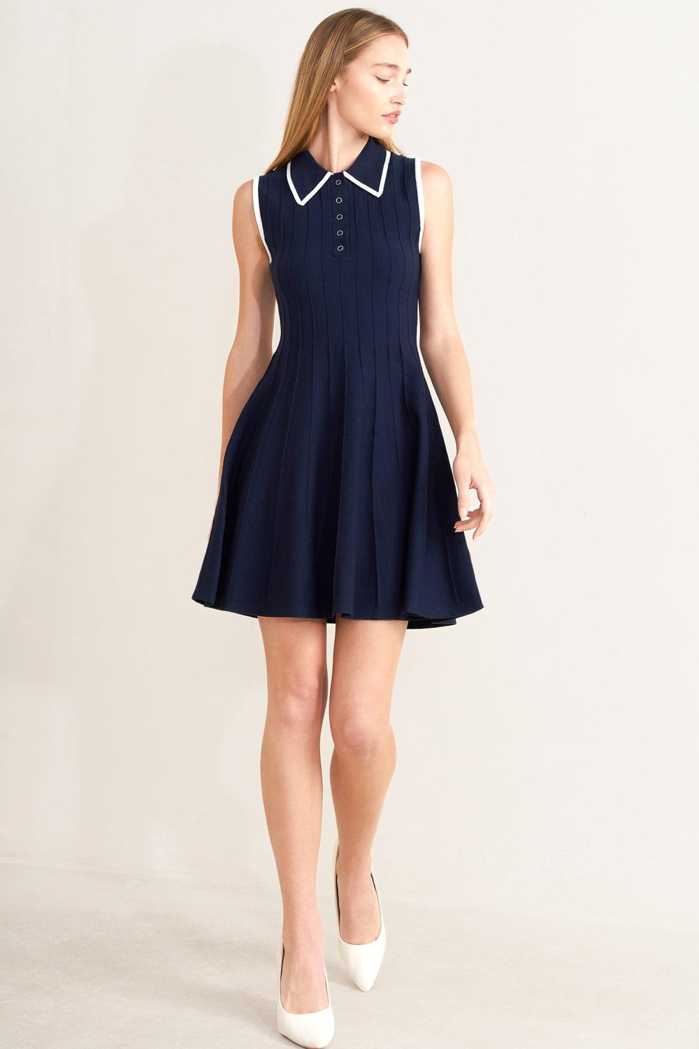 MEET ME IN PARIS SWEATER KNIT MINI DRESS.