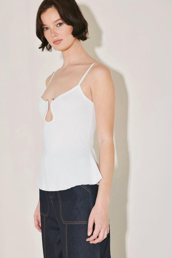 AFTER HOURS ICON SWEATER KNIT CAMI TOP.