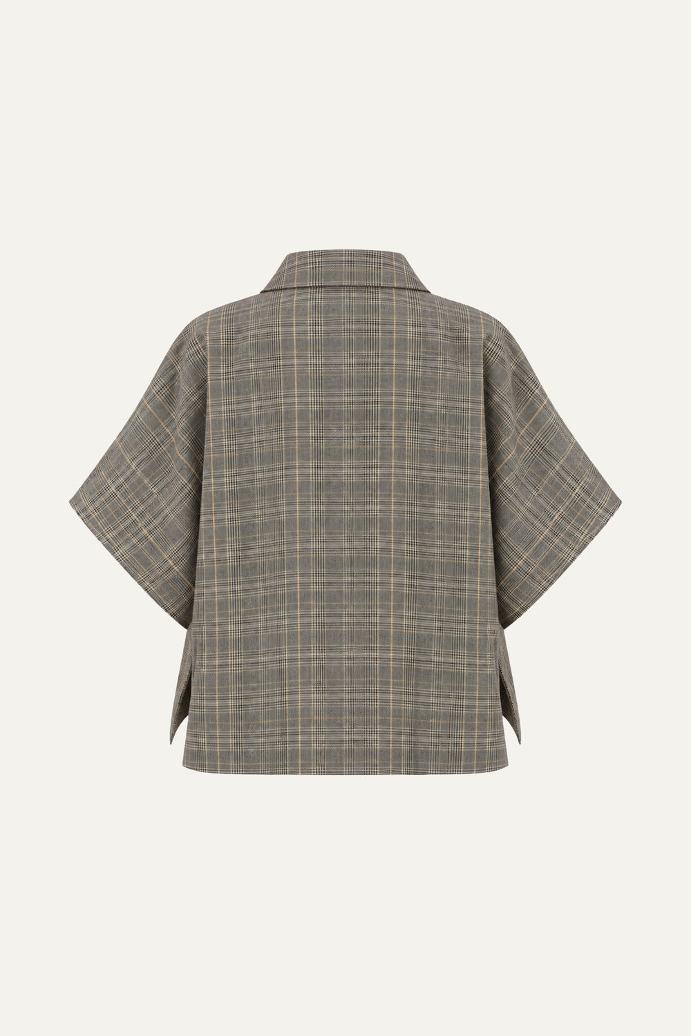 IMMACULATE EXCELLENCE WOVEN PLAID TOP