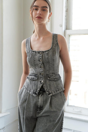 STUNNING GLORY DENIM VEST.