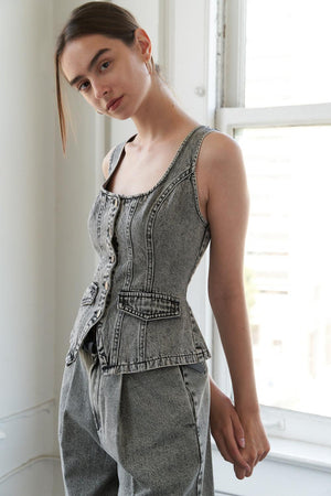 STUNNING GLORY DENIM VEST.